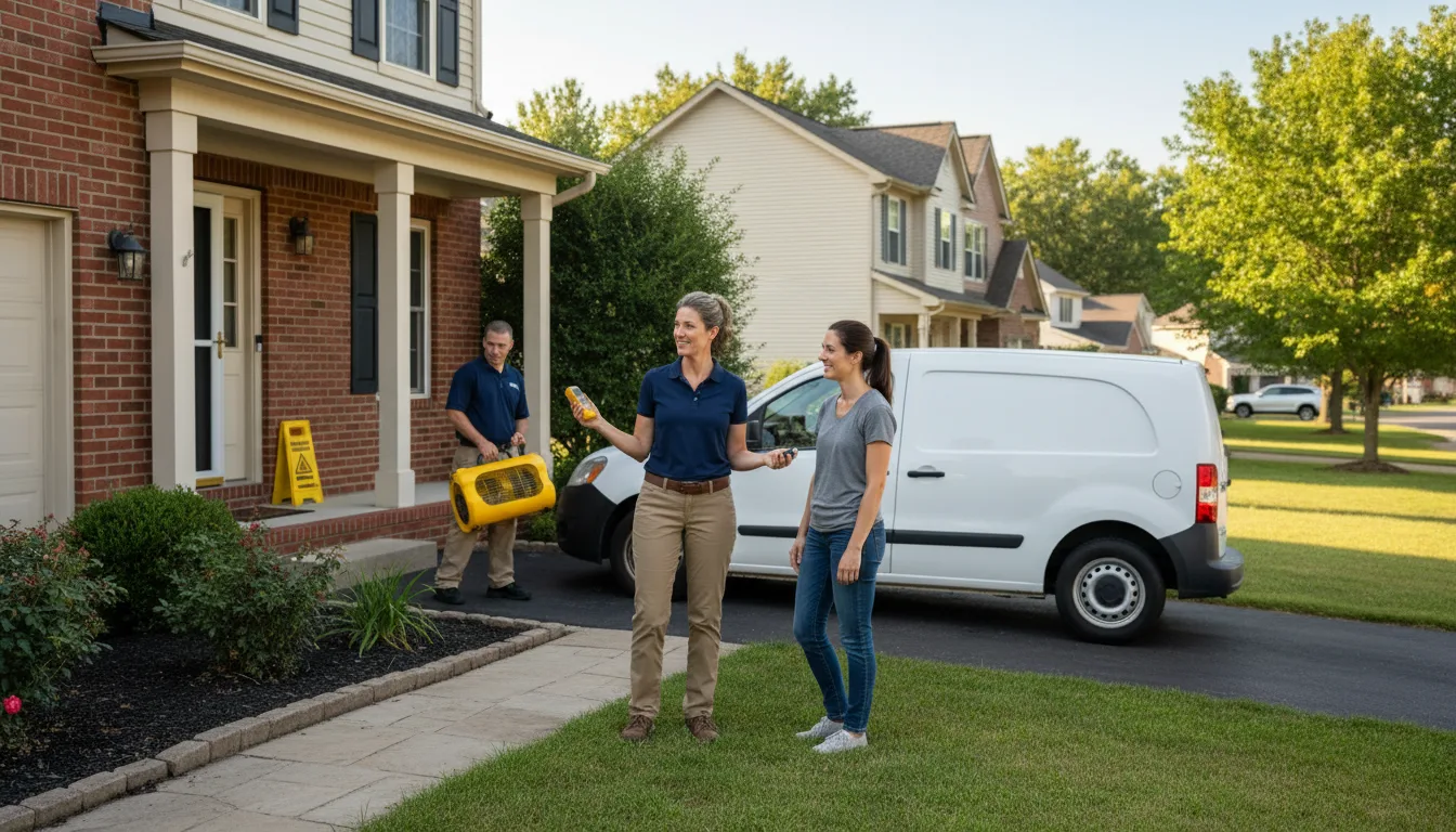 Residential water damage restoration in Fort Towson, OK